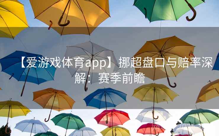 【爱游戏体育app】挪超盘口与赔率深解:赛季前瞻