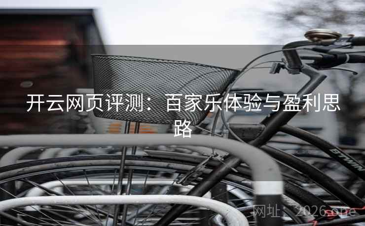开云网页评测:百家乐体验与盈利思路