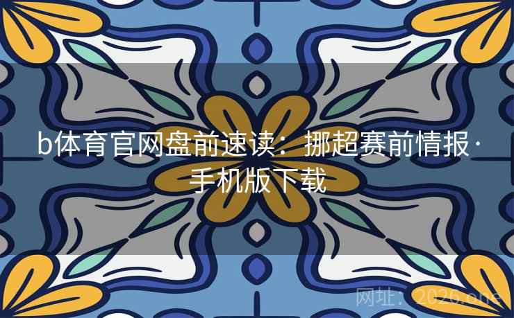 b体育官网盘前速读:挪超赛前情报·手机版下载