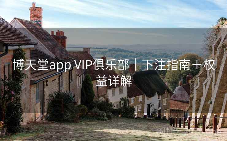 博天堂app VIP俱乐部｜下注指南＋权益详解